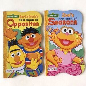 Sesame Street First Board Books Bert & Ernie’s Opposites, & Zoe’s Seasons 2010